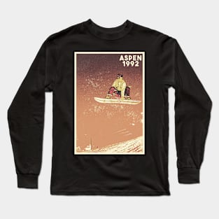 Aspen snowboard snowboarding retro 90's ski Long Sleeve T-Shirt